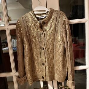 Gold Zara cardigan